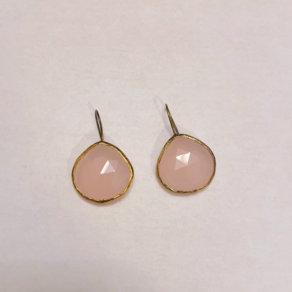 Rose Quartz Pink Earrings - Picture 6 of 7